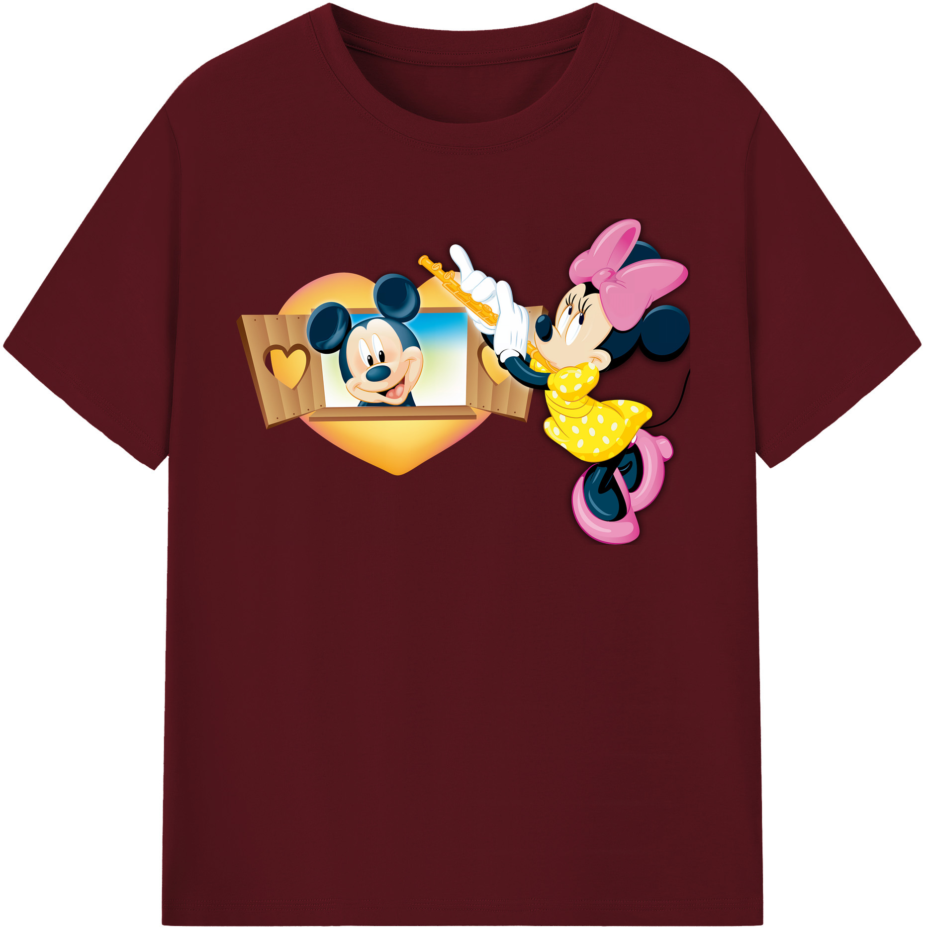 （画像用） ミッキーマウス Mickey Mouse 綿100％半袖Tシャツ（フロントプリント）
